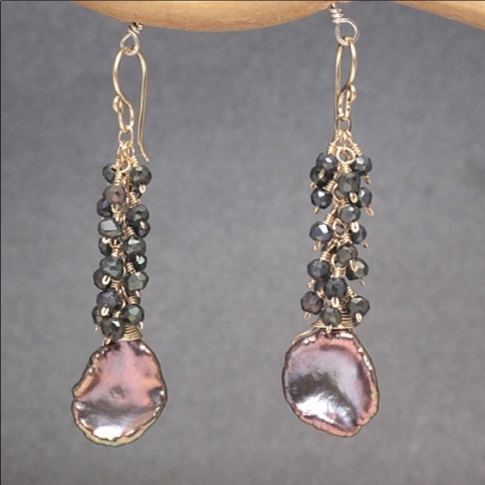 Farah Jewelry Purple Gemstone Dangle Earrings